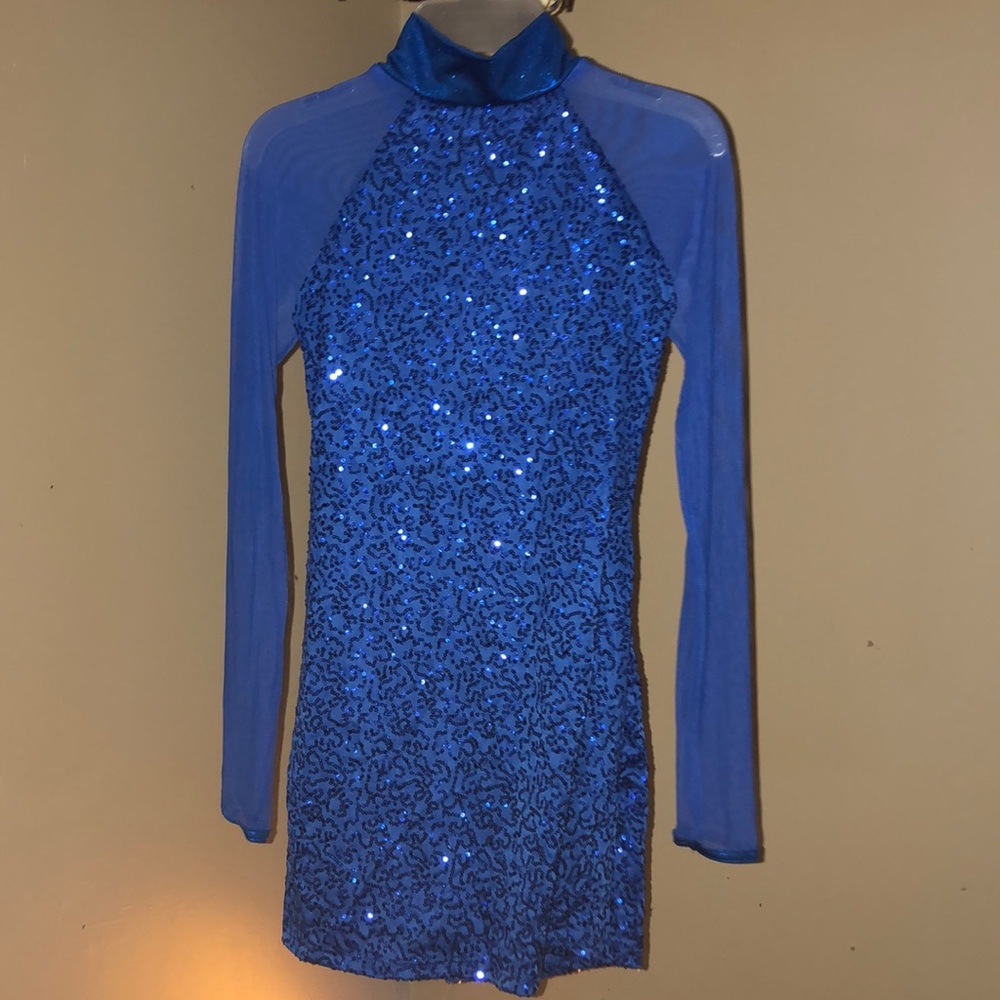 Blue short dance costume